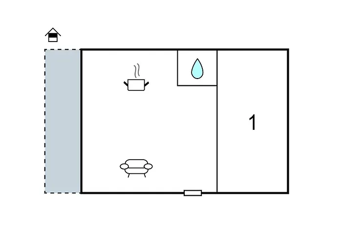 1 Bedroom Awesome In 아파트 *